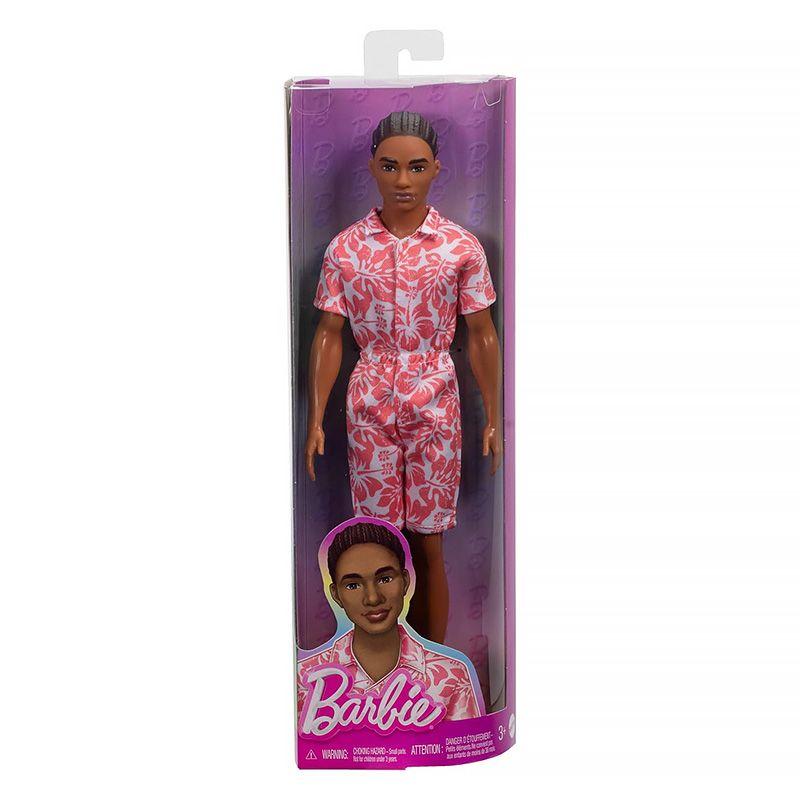 Boneco Ken Fashionista Negro com Macacão Coral Havaiana 235 DWK44